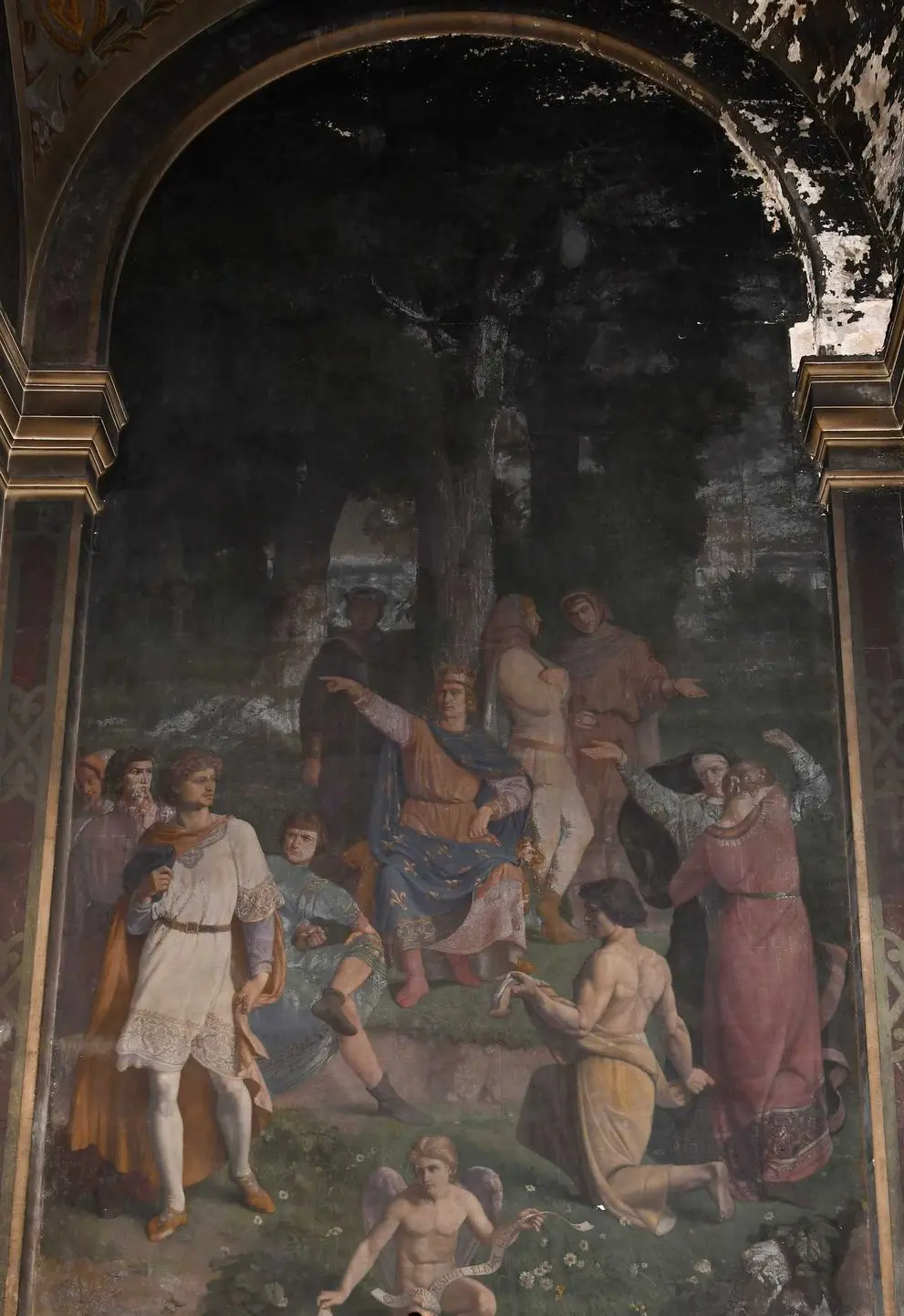 Saint Louis rend la justice sous un chêne